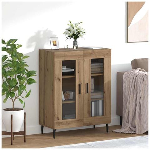 Credenza Rovere artigianale 69,5 x 34 x 90 cm Legno multistrato - Foto 2