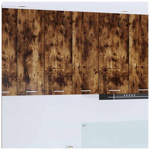 Armadio pensile con porta Riga Rovere fumé 60 x 31 x 80 cm - Foto 2