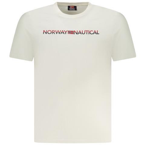 MAGLIETTA DA UOMO A MANICHE CORTE NORVEGIA 1963 BIANCA - Colore: Bianco, Taglia: L - Foto 1