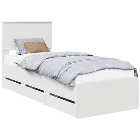 Struttura del letto Bianco 75 x 190 cm Legno Ingegnerizzato - Foto 1