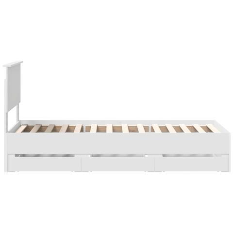 Struttura del letto Bianco 75 x 190 cm Legno Ingegnerizzato - Foto 9