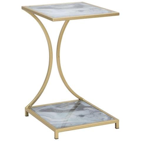 Tavolino Vkh543-oro-metallo-40x35x60 Cm - Foto 1