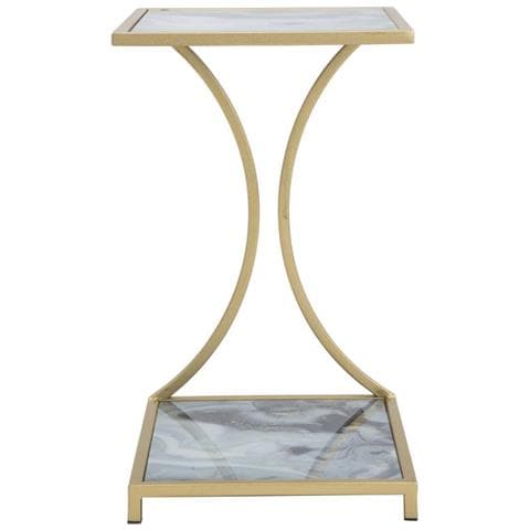 Tavolino Vkh543-oro-metallo-40x35x60 Cm - Foto 2