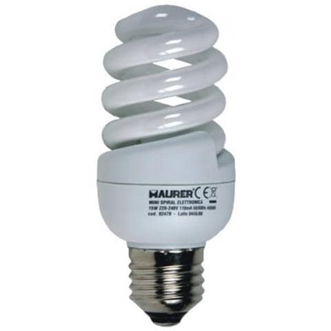 Lampadina Lampada Risparmio Energetico Minispirale E27 35W Luce Calda - Foto 2