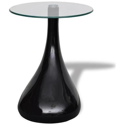 Tavolino Salotto Moderno Vetro Design Nero A Goccia - Foto 7