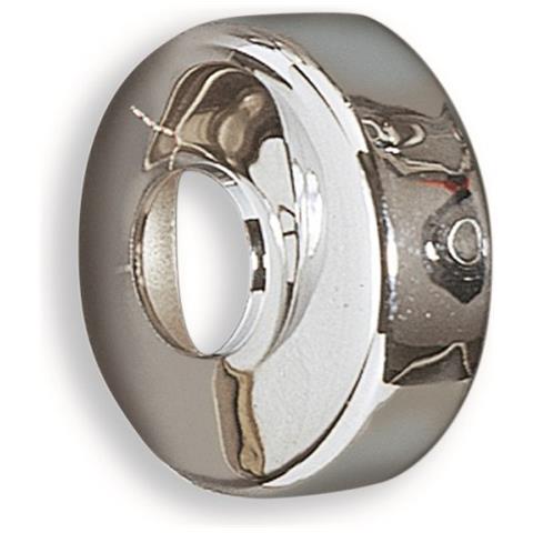 Rosone Mm. 83 A Scatola Alto Mm. 28, Rosone Per Canotto Tipo A Scatola Diametro Mm. 83 Altezza Mm. 28 Foro Mm. 26 In Ottone Cromato - Foto 1