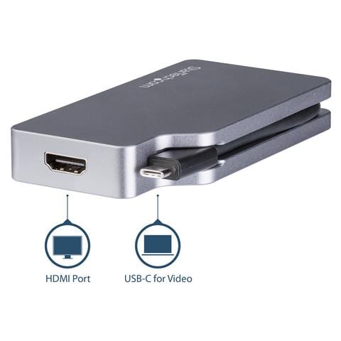 Adattatore Multiporta Video USB-C 4 in 1 in Alluminio - 4K 60Hz - Adattatore USB Tipo C a VGA DVI HDMI o mDP - Grigio Siderale - Foto 6