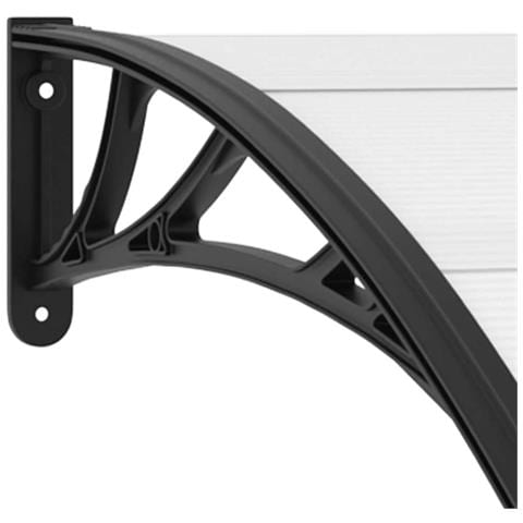 Pensilina per Porta Nera 200x100 cm in PC - Foto 6