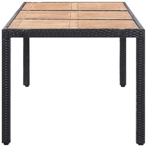 Set Da Pranzo Da Giardino 9 Pz Con Cuscini In Polyrattan Nero - Foto 2