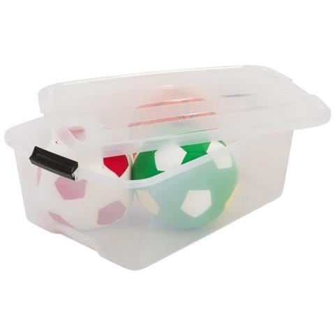 Set Di 3 Scatole Top Box Tb-30 - Plastica - 30 L - 57,5 X 39 X 20,5 Cm - Trasparente E Nero - Foto 2