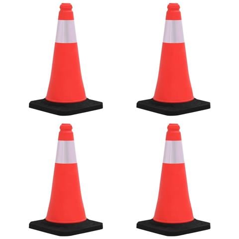 Coni Segnaletici Stradali 50 Cm - 20 Pezzi Riflettenti Rosso E Bianco - Foto 2