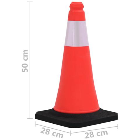 Coni Spartitraffico Riflettenti Con Basi Pesanti 4 Pz 50 Cm - Foto 6