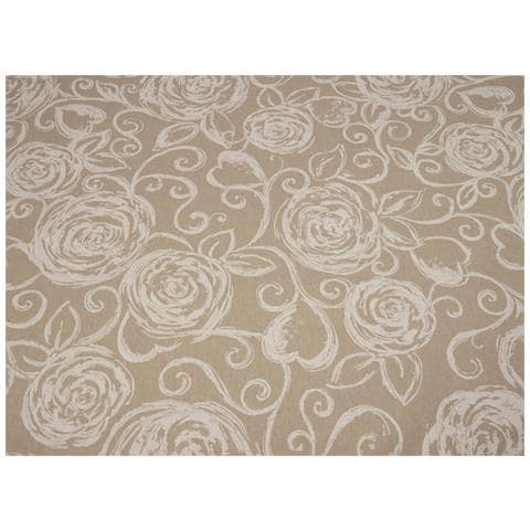 Tovaglia Salotto Cucina In Tessuto Miros Made In Italy Disegno Amelie Bianco 90x90 Amelie Bianco - Foto 2