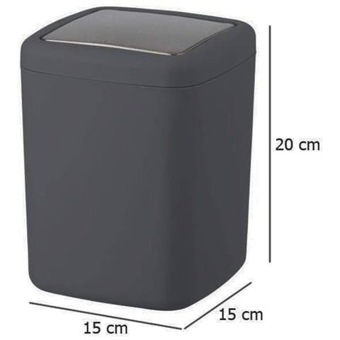 Pattumiera Da Bagno Barcelona, 3 L, Antracite, - Foto 4