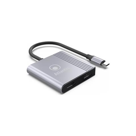 Adattatore da USB-C a Dual HDMI M-F 0.18m Colere Grigio - Foto 3
