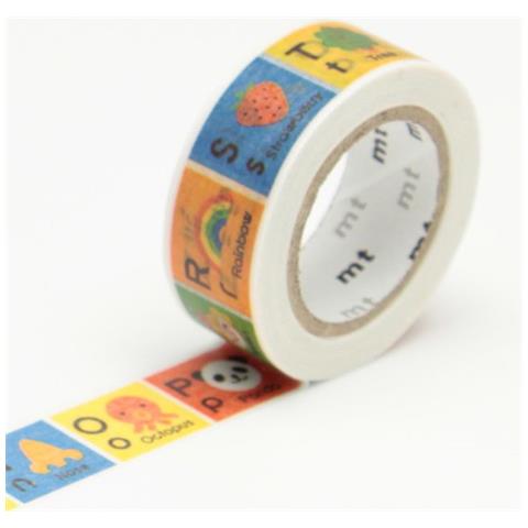 Nastro Adesivo Per I Bambini - Alfabeto N - Z Multicolore - 1,5 Cm X 7 M - Foto 1