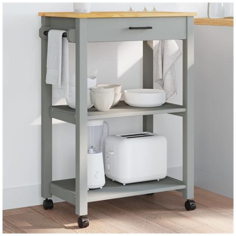 Carrello Da Cucina Monza 60x40x90 Cm In Legno Massello Di Pino - Foto 1