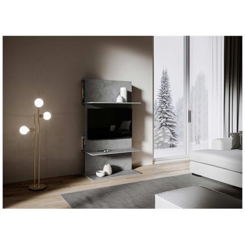 Porta Tv A Loki Antracite Spatolato - Foto 2