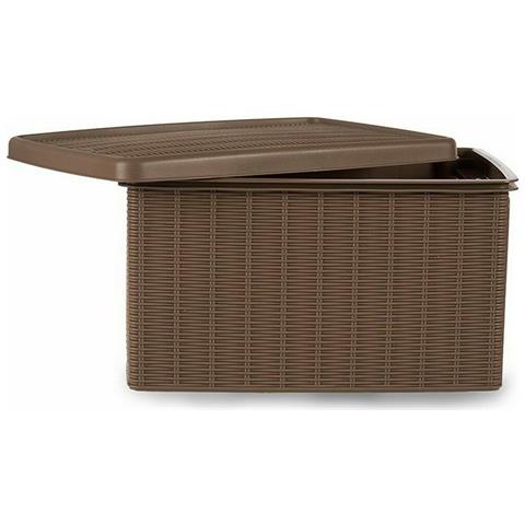 Scatola Portaoggetti Con Coperchio Stefanplast Elegance Laterale Beige Plastica 29 X 21 X 39 Cm (5 Unità) - Foto 2