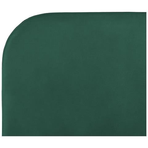 Letto Velluto Flayat 160 X 200 Cm Verde Smeraldo - Foto 2