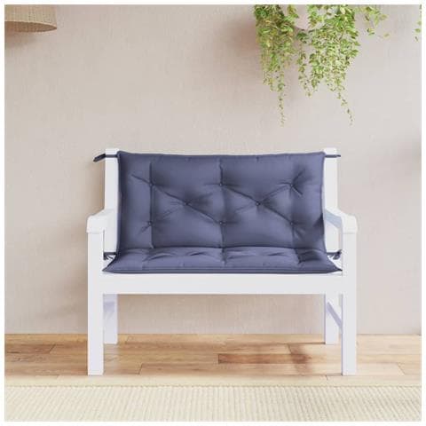 Cuscini Per Panca 2 Pz Blu Marino 100x50x7 Cm In Tessuto Oxford - Foto 1