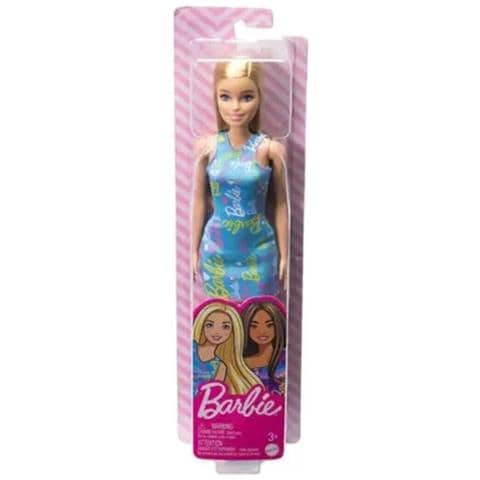 Bambola Barbie 30 Cm Bionda Con Vestito Azzurro   Hgm59 - Foto 1