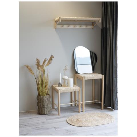 Sgabello Basso Abano - Marrone - Legno - 42x42x46,5 Cm - Foto 2