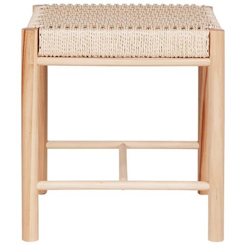 Sgabello Basso Abano - Marrone - Legno - 42x42x46,5 Cm - Foto 4