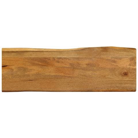 Piano Tavolo 140x40x3,8 Cm Bordi Vivi In Legno Massello Mango - Foto 1