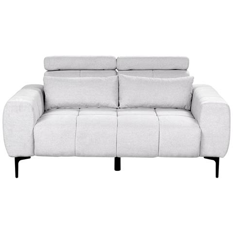 Divano 2 Posti Vegamo Tessuto Grigio - Foto 2