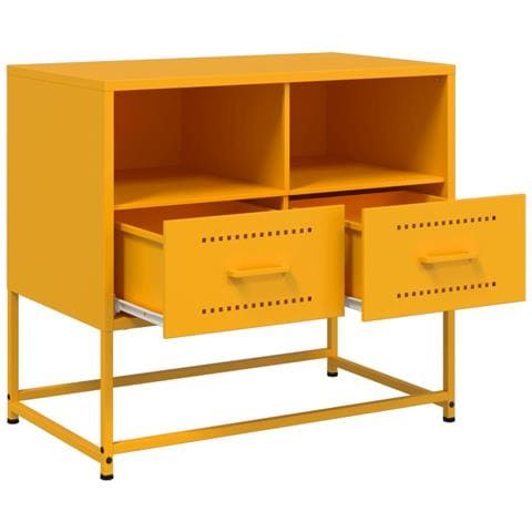 Mobile Tv Giallo Senape 68x39x60,5 Cm In Acciaio - Foto 10