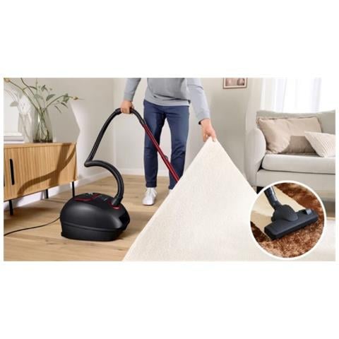 BGB41POW1 Serie 4 Aspirapolvere a Traino con Sacco Potenza 850 Watt Colore Nero - Foto 6