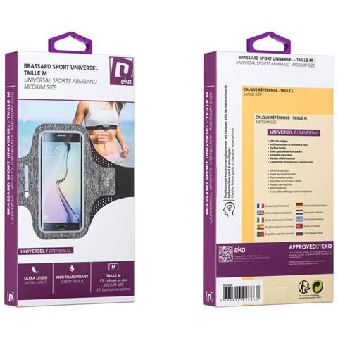 Fascia Da Braccio Sportiva Per Smartphone 4,7"" Universale, Grigio - Foto 3