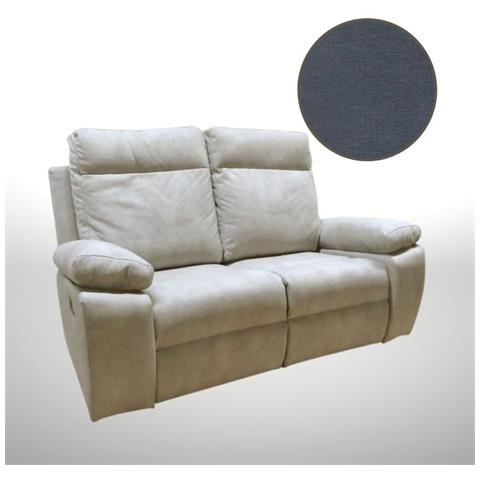 Divano Milano 2 Posti 2 Recliner Manuali Grigio - Foto 1