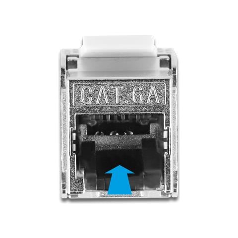 Cavo RJ45 maschio a modulo Keystone RJ45 femmina Cat. 6A 2 m nero - Foto 3