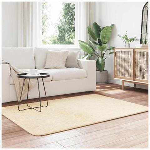 Tappeto Shaggy a Pelo Lungo NAVARRA Crema 120x170 cm poliestere - Foto 2