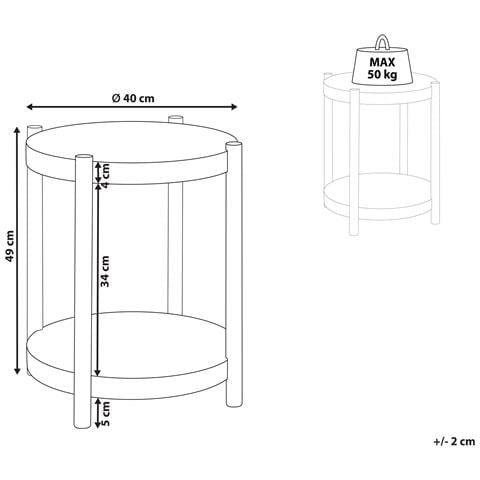 Tavolino Connell Marrone Chiaro - Foto 6