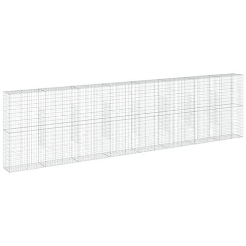 Cesto Gabbione Con Copertura 800x50x200 Cm Ferro Zincato - Foto 2