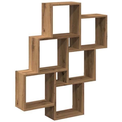 Mensola A Muro A Cubo Artigianale 78x15x93 Cm Legno Multistrato - Foto 2
