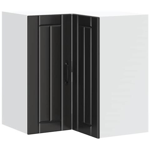 Pensile Da Cucina Ad Angolo Lucca Nero In Legno Multistrato - Foto 2