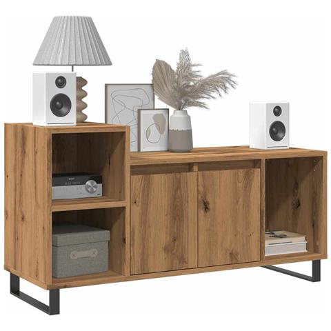 Mobile Tv Rovere Artigianale 100x35x55 Cm In Legno Multistrato - Foto 3