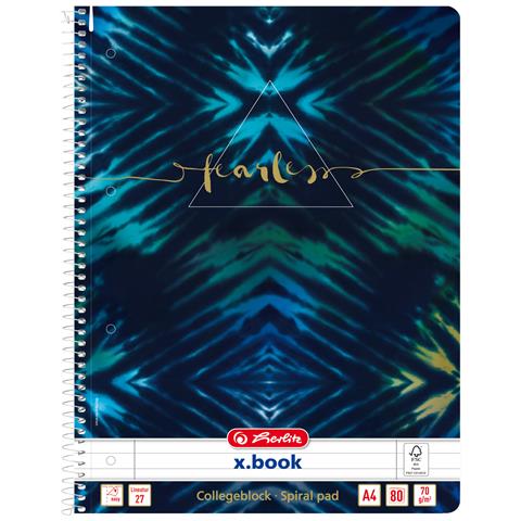 New Batik Fearless quaderno per scrivere A4 80 fogli Blu, Blu marino - Foto 1