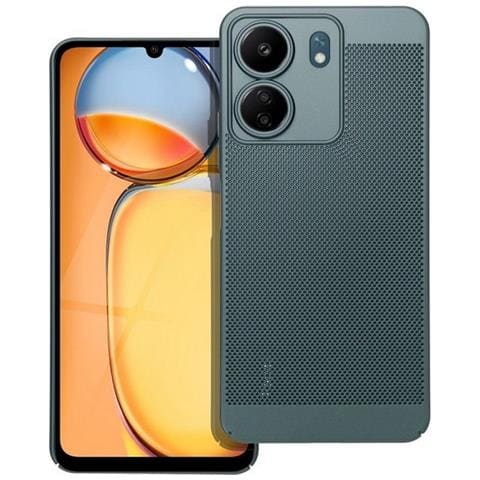 Custodia Back Cover Shell Rigida Antiscivolo Traforata Per Xiaomi Redmi 13c Poco C65 Green - Foto 1