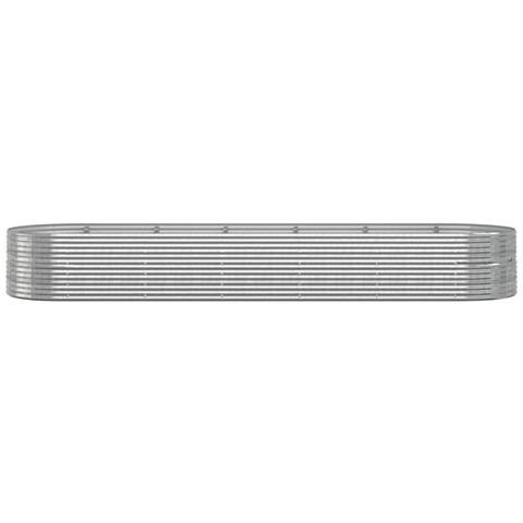 Letto Giardino Acciaio Verniciato Polvere 510x140x68 Cm Argento - Foto 2