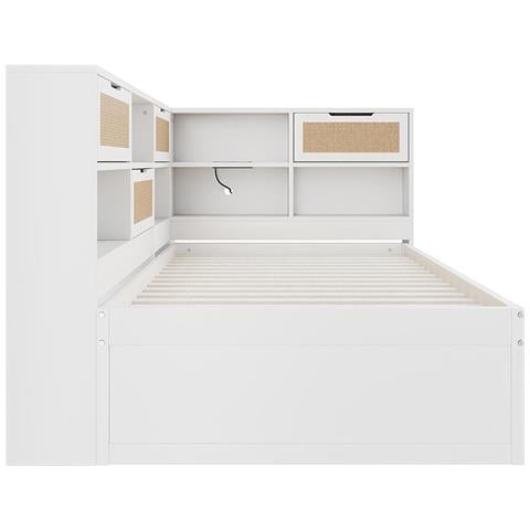 Divano Letto 90x200 Con Letto Estraibile Letto Singolo Per Bambini , Bianco - Foto 4