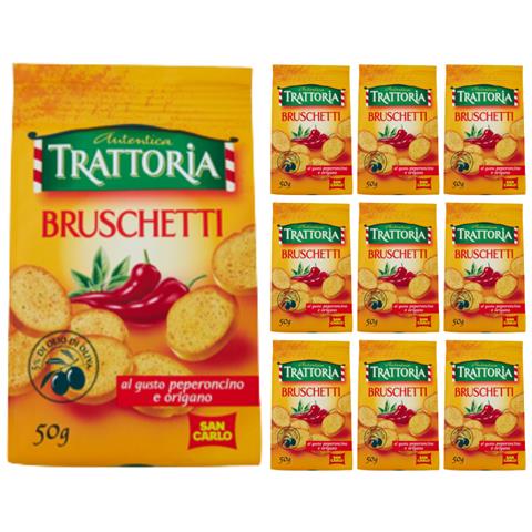 San Carlo Bruschetti Peperoncino Ed Origano Confezione Da 10 Pezzi Da 50 Grammi - Foto 1