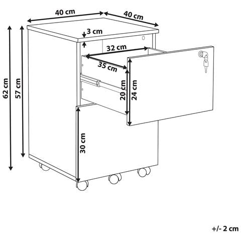 Armadietto Da Ufficio Johnson Marrone Chiaro - Foto 7