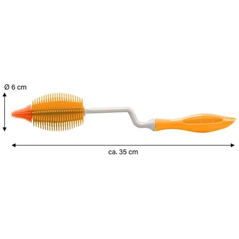 Spazzola Per Bottiglie In Silicone Giallo. - Foto 2