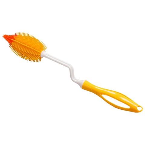 Spazzola Per Bottiglie In Silicone Giallo. - Foto 1