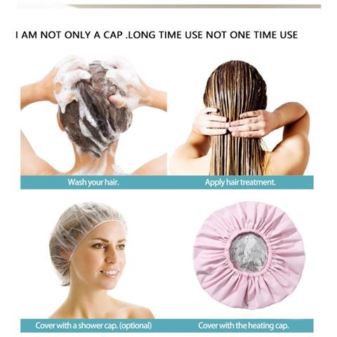 Cuffia Per Maschera Per Capelli Auto-riscaldante - Spa Senza Fili E Conveniente Darkgrey - Foto 4